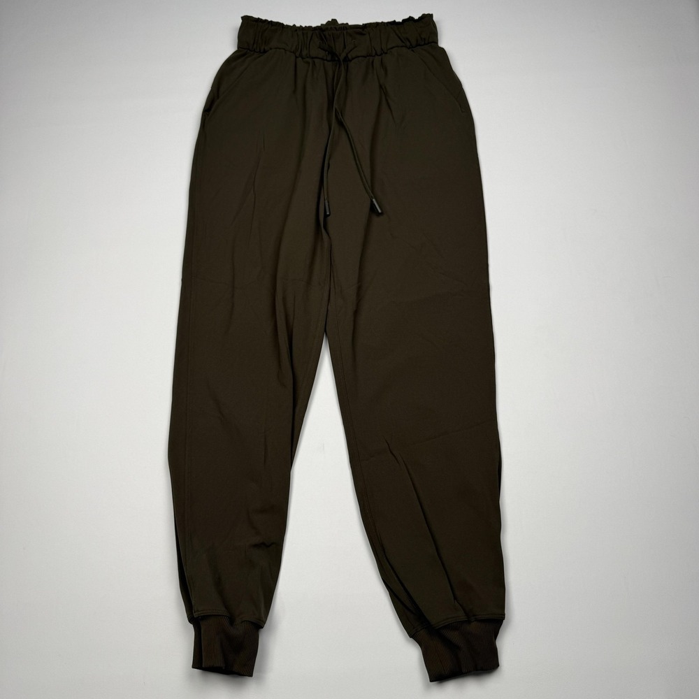 Lululemon Stretch High Rise Jogger Womens 4 Green Woven Elastic Waist